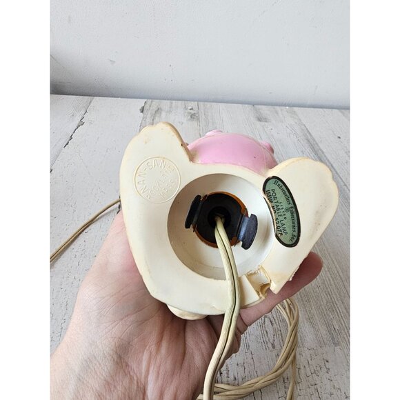 Nan-san Easter Bunny rabbit blow mold light up RARE mini tabletop vintage spring - Picture 7 of 8